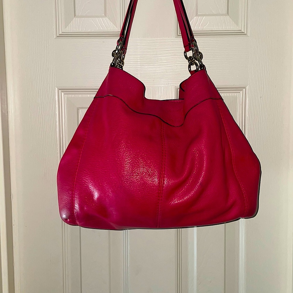 Coach Raspberry Shoulder Bag - Picture 2 of 11